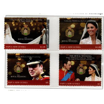Papua New Guinea ASC 1672-75 2011 Royal Wedding ,mint never hinged