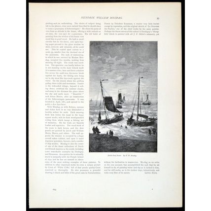 DUTCH SURF BOATS 1893 Hendrik Willem Mesdag PRINT