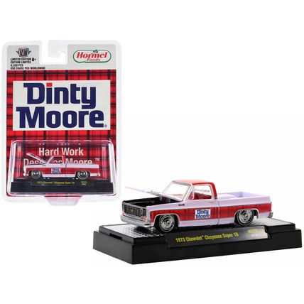 1973 Chevrolet Cheyenne Super 10 Pickup Truck White with Red Top and Red Plai...