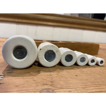 Antique Ceramic Hallmarked Apothecary Chemist Weights 0.5 - 20 Dag