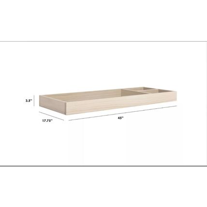 Infant / Baby Changing Tray Universal Wide - Removable - Washed Natural- By Baby