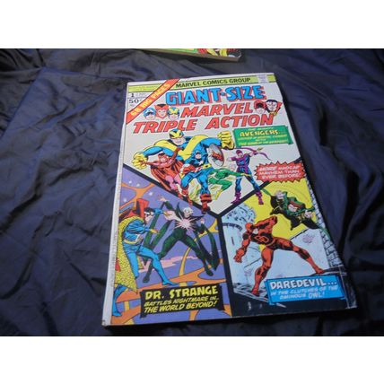 GIANT-SIZE MARVEL TRIPLE ACTION 1 & 2! Marvel – 1975 –Both FN! $32.00 Shipped!
