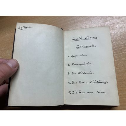 RARE* c1890s HENRIK IBSEN GESPENSTER (GHOSTS) GERMAN FICTION ANTIQUE BOOK (P3)