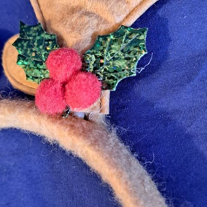 Lot 4 REINDEER ANTLERS HEADBANDS Christmas Deer Santa Plush Padded Cloth Felt