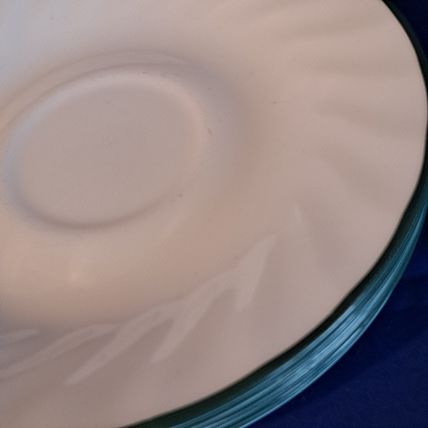 Vintage Lot 6 CORELLE By Corning CALLAWAY SAUCERS 6 1/4" Bread Plates Scalloped