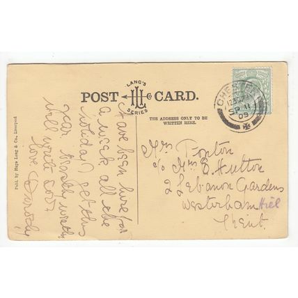 The Verandah Eccleston Chester Postcard Cheshire 1909 Lang's Series