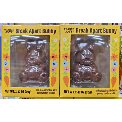 Trader Joe's Break Apart Bunny 2.47oz 70g (2 Boxes)