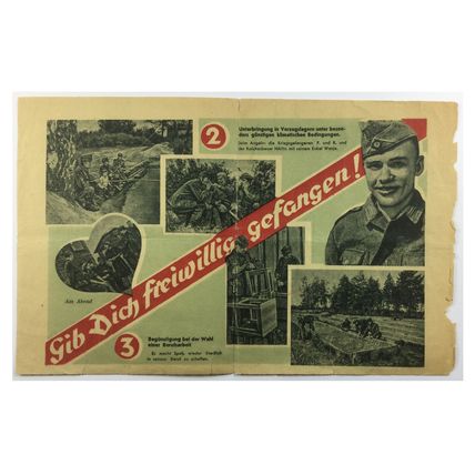 Original WW2 Russian/Soviet Air Drop Leaflet. - Code 2586. - 1943.