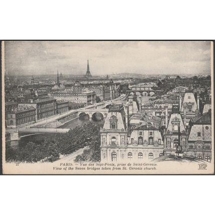 Vue des Sept-Ponts, Prise de Saint-Gervais, Paris, c.1905-10 - Neurdein CPA ND27