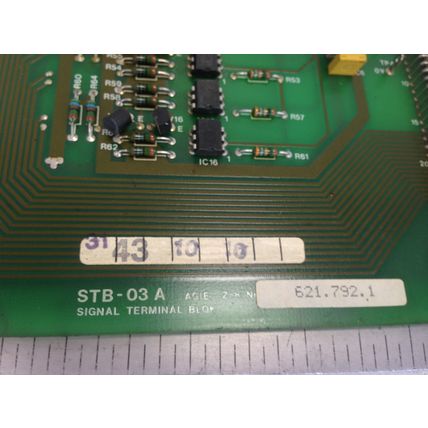 AGIE 621.792.1, STB-03 A SIGNAL TERMINAL BLOCK PCB CARD CIRCUIT,BX