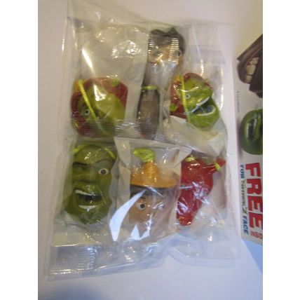 Nestle 2004 Shreddies Shrek2 Cereal Box & 7 Fun Faces Sealed , empty box