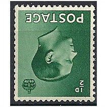 1936 SG457i 1/2d Green Watermark Inverted Unmounted Mint ..