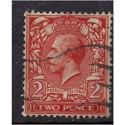 GB 1912 - 24 KGV 2d Orange used Die 1 wmk 100.(G500