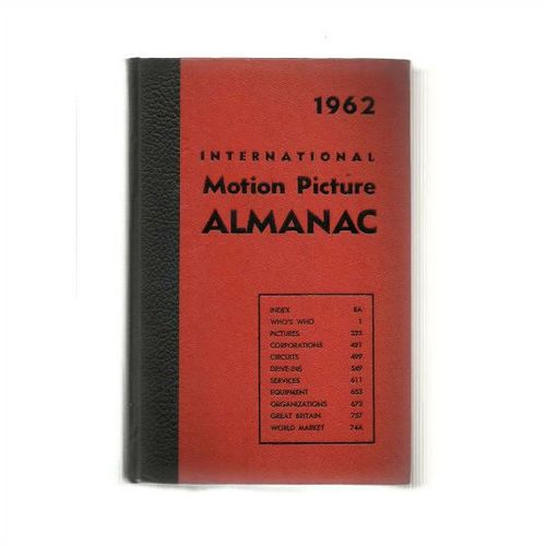 MOTION PICTURE ALMANAC 1962 Movie Trade Yearbook