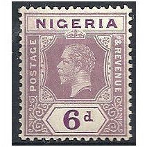 Nigeria 1914 SG7 6d Dull & Bright Purple Mounted Mint . ..
