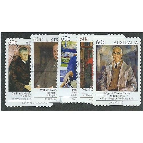AUS 2012 SET ( S/A) 'NOBEL PRIZE WINNERS' (5v) FINE USED (EBID36-515)