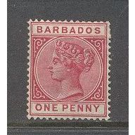 Barbados.SG92 1d Carmine.Mounted Mint.Apr16