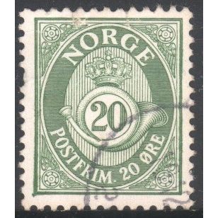 Norway 1893 - SG146 - 25ore mauve - Posthorn - used