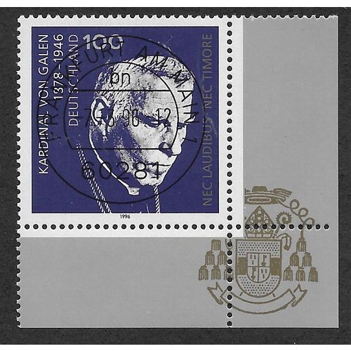 GER 1996 100pf 'CARDINAL VON GALLEN' (CORNER MARGIN) FINE USED (EBID54-630)