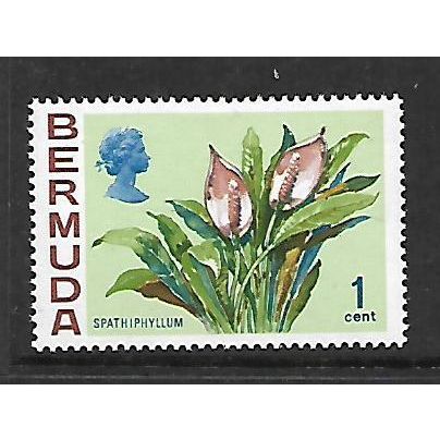 BERMUDA 1970 FLOWERS 1c SPATHIPHYLLUM SG 249 M /MINT#2