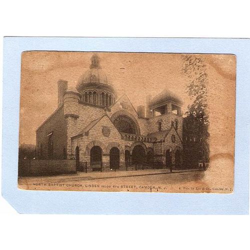 New Jersey Camden North Baptist Church Linden elow 4th Street Camden NJ~429