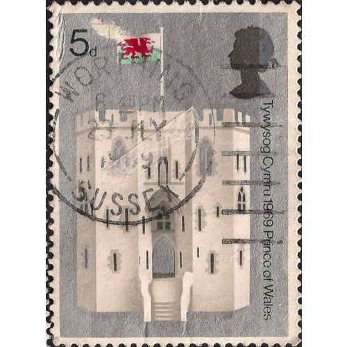 GB, Eagle Tower, Caernarvon Castle, silver 1969, 5d, #2