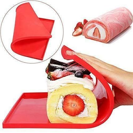 Swiss DIY Roll Pad Non-stick Silicone Oven Mat Safety Baking Trays Cake Tool UK