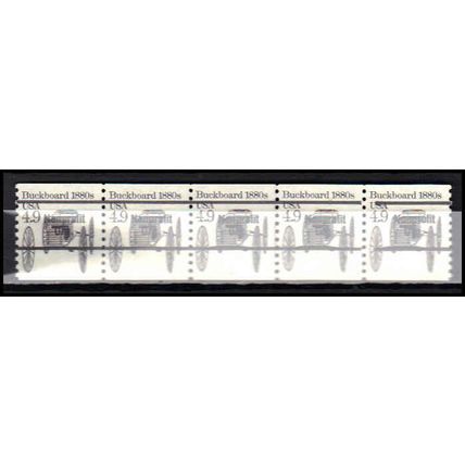2124a 4.9c Buckboard Fine MNH Dry Gum PNC 1/5 Gap 1R AA0257