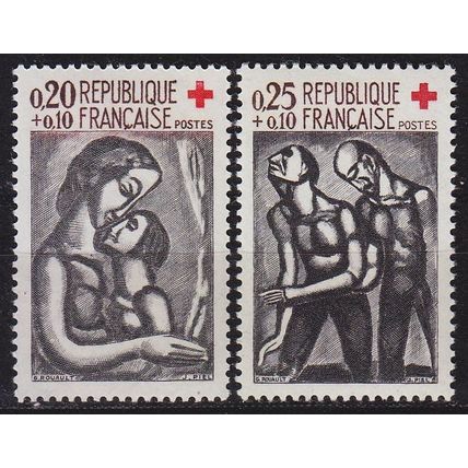 FRANKREICH FRANCE [1961] MiNr 1376-77 ( **/mnh ) Rotes Kreuz