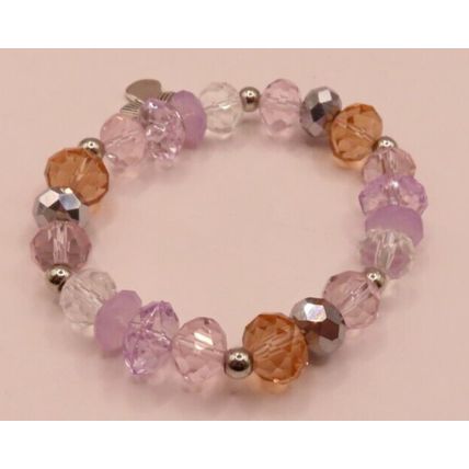 Multicoloured Crystal Bracelet Stretch Angel Charm Angels Gift Jewellery