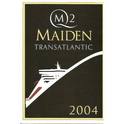 Advertising CUNARD QM2 Postcard (Marine Art 211)
