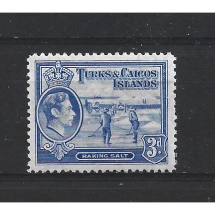 Turks&Caicos.SG200 3d Raking Salt (Bright Blue).Mounted Mint.Aug24c