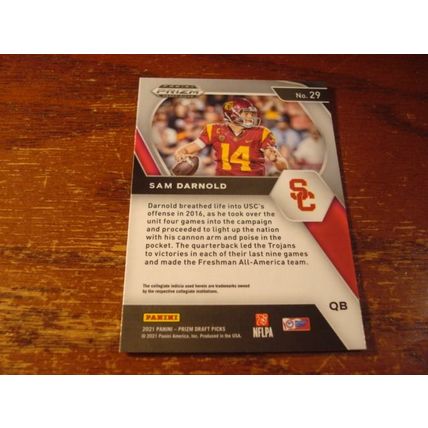 2021, Panini Prizm Draft Picks, 12-Cards, SAM DARNOLD, Panthers