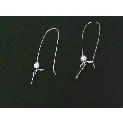 Texas state pearl bead Drop Pierced Gold Tone Earrings