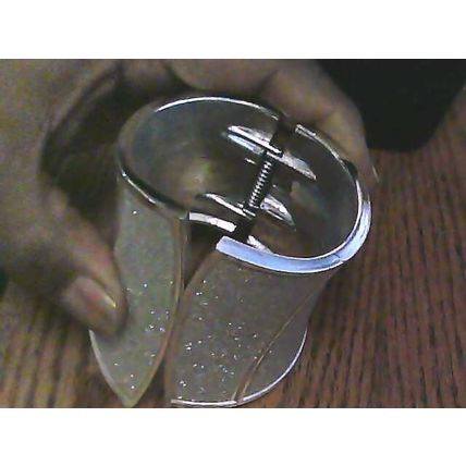 Silver Sparkling Stardust Corset Look 3'' Width Hinged Cuff Bracelet