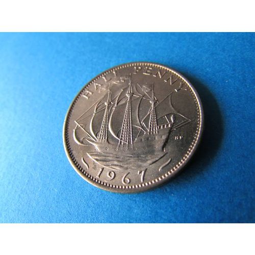 1967 QUEEN ELIZABETH II HALFPENNY - COIN - 3 FREE POST. X