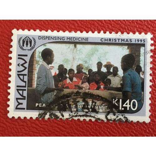 Malawi QEII 1995 Christmas K1.40 Dispensing Medicine Used 3 SG 950 Sc 648 stamp