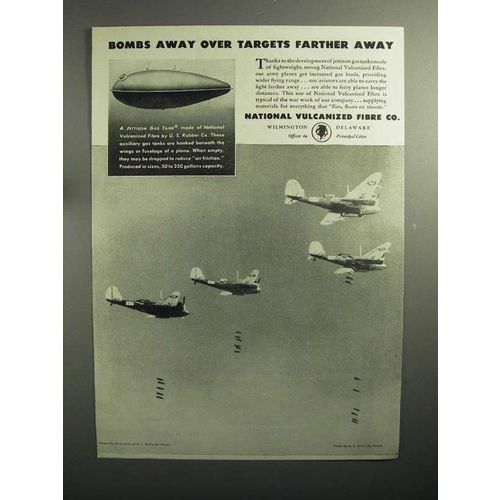 1943 National Vulcanized Fibre Jettison Gas Tank Ad