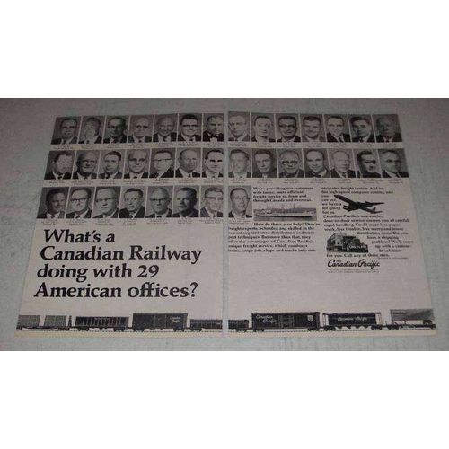 1967 Canadian Pacific Railway Ad - 29 American Offices