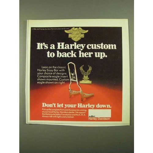 1981 Harley-Davidson Sissy Bar Ad - Back Her Up