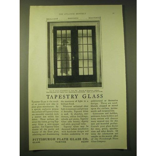 1924 Pittsburgh Plate Glass Co. Ad - Tapestry glass