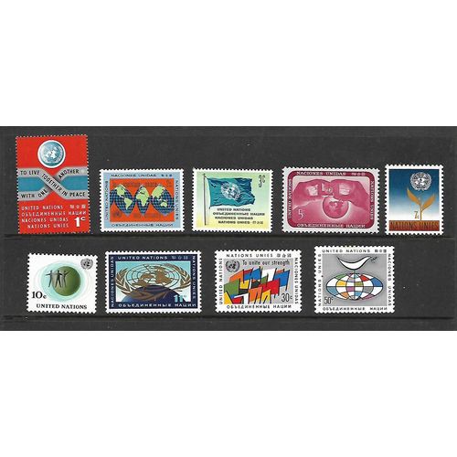 UNITED NATIONS NEW YORK 1961 1c - 50c SG 92 / 100 SET 9 VALS M / MINT