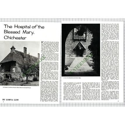 9370) The Hospital Of The Blessed Mary Chichester - 1967 Article