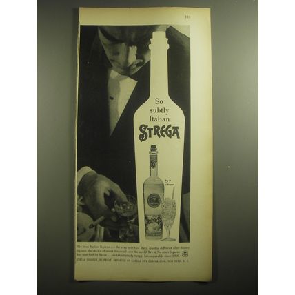 1959 Strega Liqueur Ad - So subtly Italian