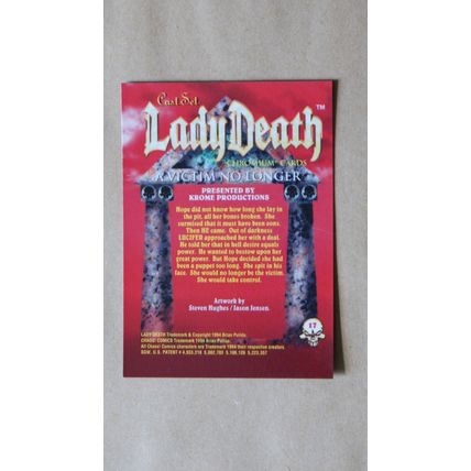 Lady Death All-Chromium Base trading Card # 17 (C) 1994 Chaos Krome comics