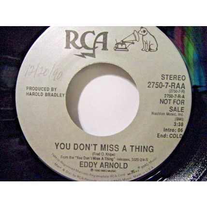 Eddy Arnold-You Don't Miss A Thing-45rpm-1990-EX *Promo