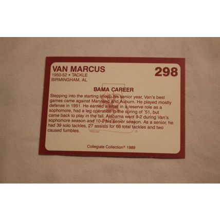 Van Marcus 1989 Collegiate Collection Alabama's Finest NO. 298