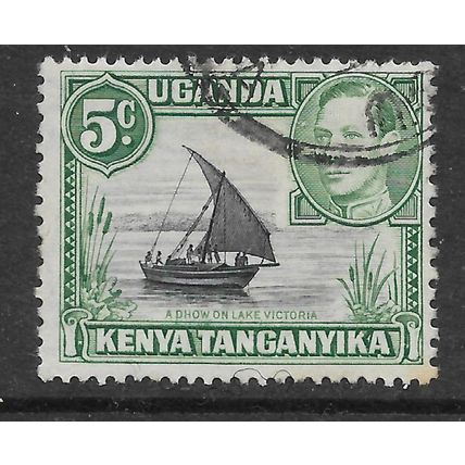 KENYA UGANDA & TANGANYIKA 1938 5c BLACK & GREEN SG 132 FINE USED