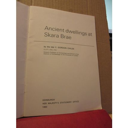 SKARA BRAE, ORKNEY, SCOTLAND, 1972 imp. 24 page HMSO blue guide /