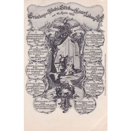 Grundung Des Kloisters Ludwig Dem Bayer Old German Postcard